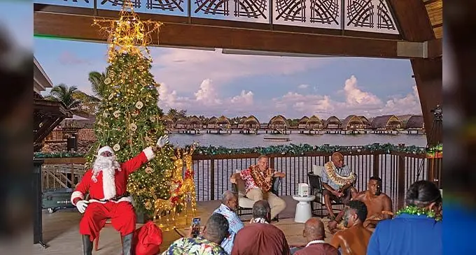 Fiji Marriott Resort Momi Bay Christmas tree lighting ceremony at its luxurious bayside resort on December 2, 2022.