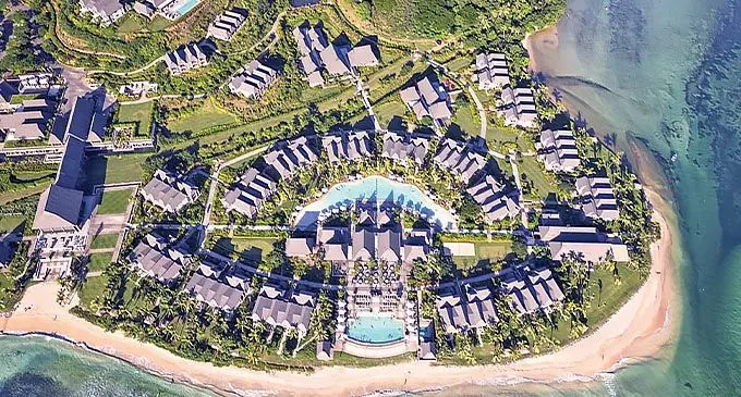 An aerial view of the Intercontinental Fiji Golf Resort & Spa.