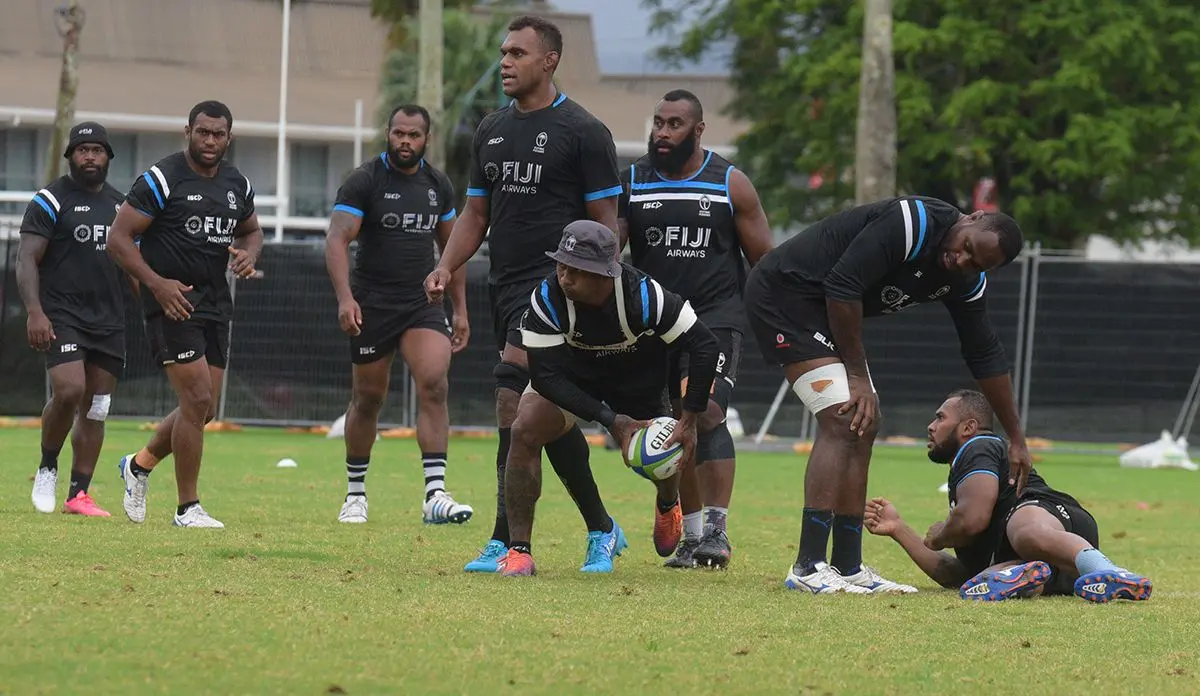 The Flying Fijians team during a training session at Albert park Suva on August 5,2019.Photo:Simione Haravanua.
