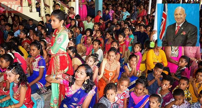 Rishikul Primary School students and teachers in their special Diwali attire on October 25, 2019. Photo: Ronald Kumar.