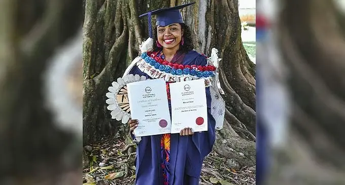 Fiji National University student graduate, Marica Tabuadrau.