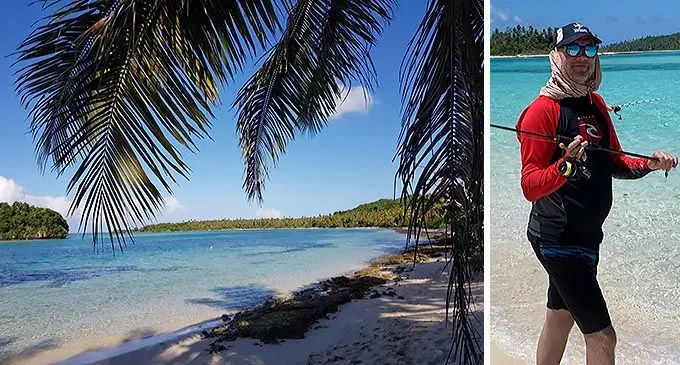 The Amanzi Wai Lodge beach front and Bram Peters enjoying a holiday in Fiji.