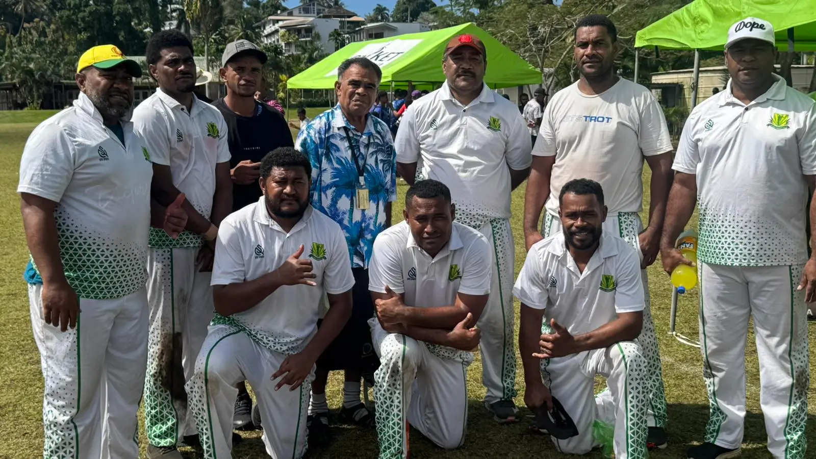 Lakeba cricket team during the Super 8 Championship at Albert Park in Suva on August 12, 2026. Photo: Tevita Wesele