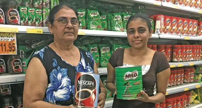 Jeshween Prakash (left), with her mum Vinay Prakash at Shop N Save supermarket in Nabua, Suva on May 23, 2018. Photos: Taraivini Seru