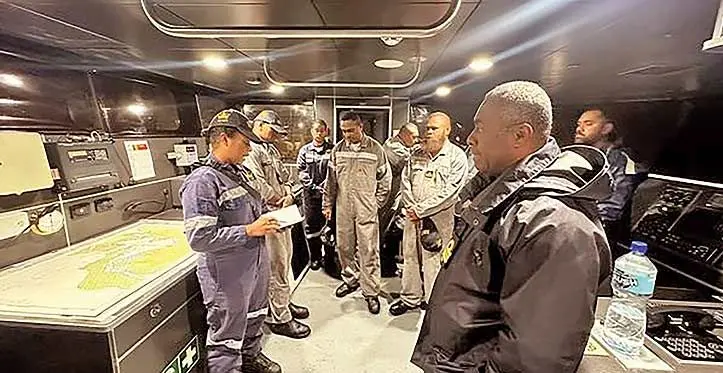RFNS Savenaca crew members during the rescue mission. Photo: RFMF Naval Division