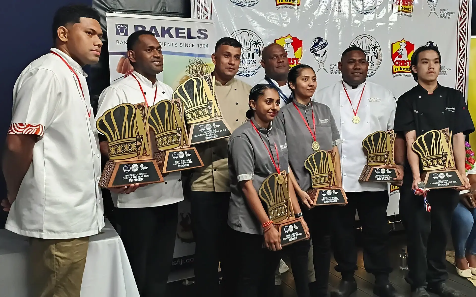 Vanshika Naidu (standing front left) wins Fiji Vegan Chef of the Year 2026.