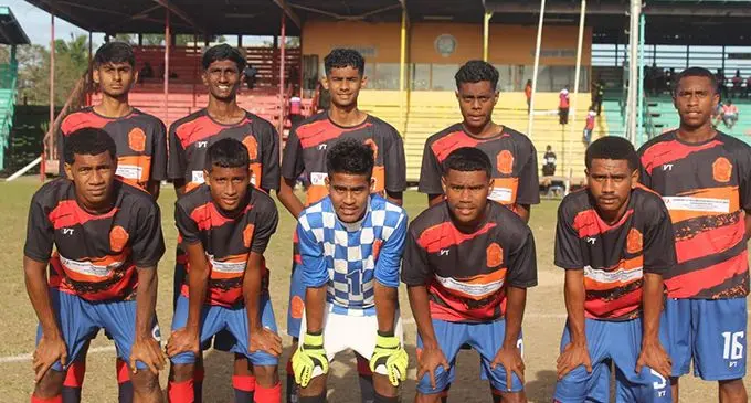 Labasa Sangam (SKM) College Under-17 team at Subrail Park, Labasa, on August 26, 2023. Photo: Sampras Anand.