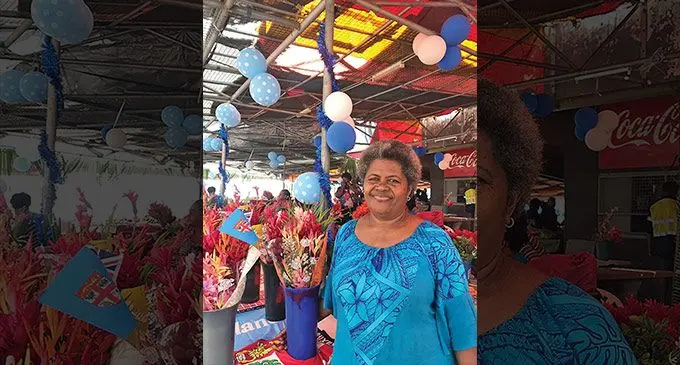 Florist Alavina Natarakete in Suva. Photo: Sosiveta Korobiau