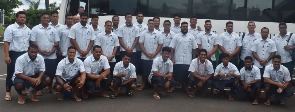 The Brian Lima coached Samoa A at the Nadi International Airport on March 6, 2018. Photo: Waisea Nasokia