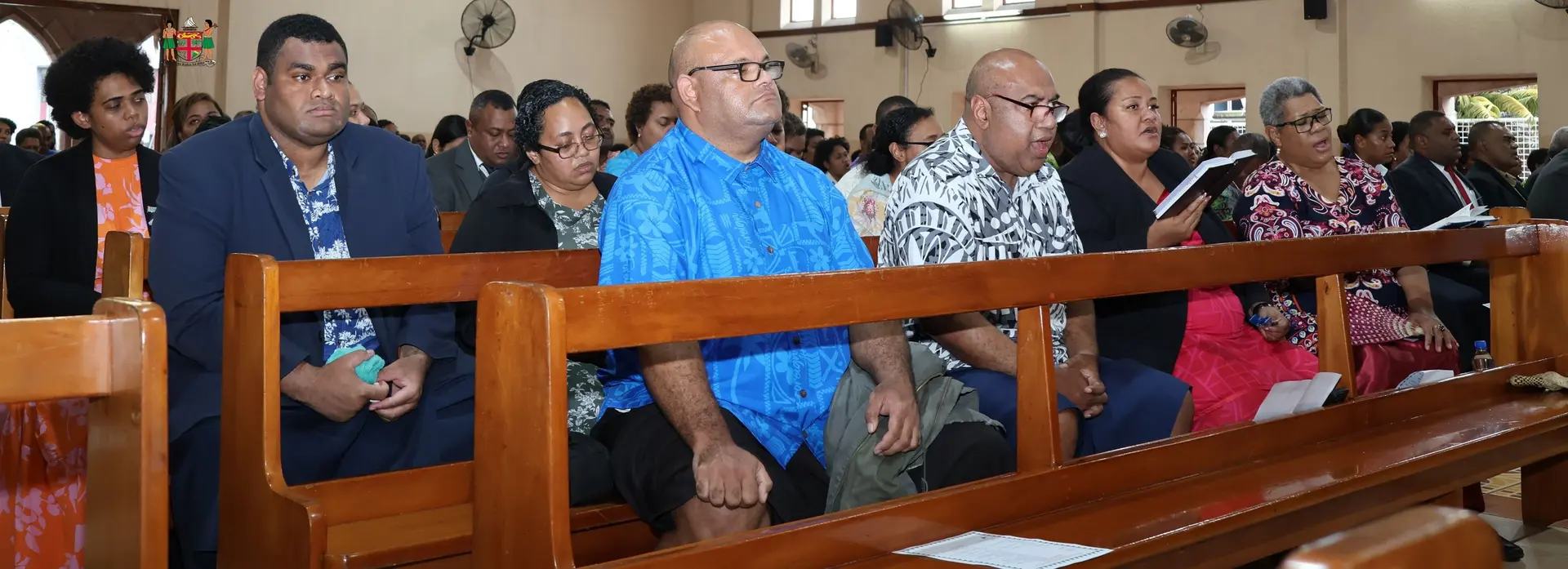 Civil servants during the Christmas/Thanksgiving church service at the Centenary Church in Suva.