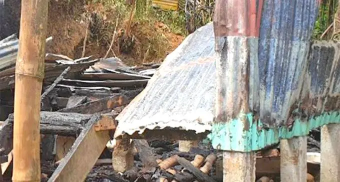 The two-bedroom house that was completely destroyed in an fire at Tamavua-i- Wai Settlement on Saturday March 9, 2019. Photo: Swashna Chand