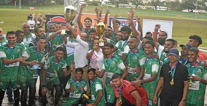 Victorious Nadi side clinched the Muslim IDC title at the Prince Charles Park in Nadi on May 21, 2023. Photo: Waisea Nasokia
