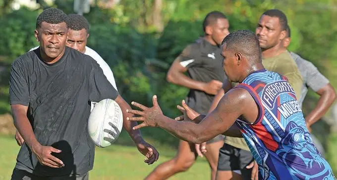 The Naitasiri  rugby players train at Ram Lakhan Park in Suva on August 25, 2020. Photo: Ronald Kumar