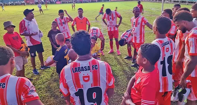 Labasa football player at Subrail Park, Labasa. Photo: Sampras Anand
