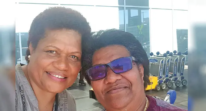 The late Wainikiti Waqa Bogidrau with her friend Vasiti Ritova