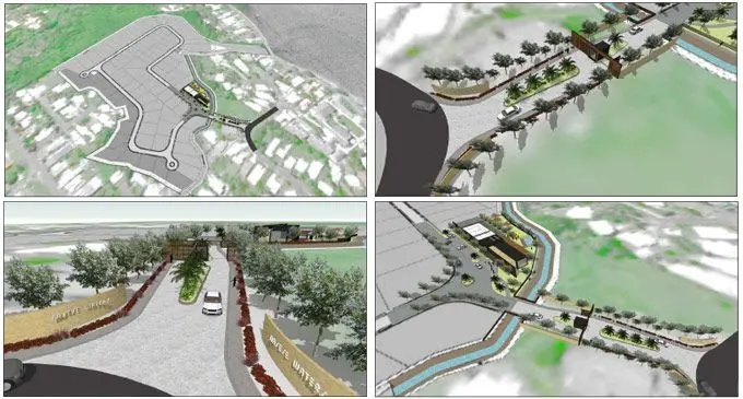 Ab artist impression of different sections of the Nasese Waters project.