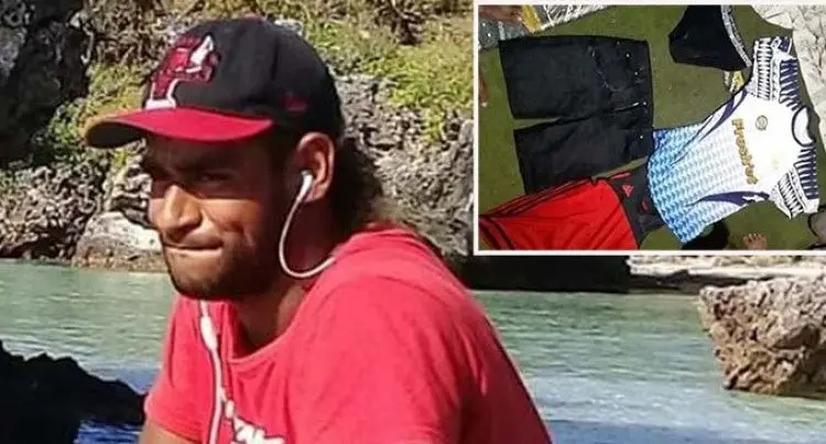 Eliki Yaco. inset: The clothes that villagers claim Eliki Yaco was wearing when last seen.