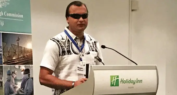 Australia Awards Alumni Ranjesh Prakash during the Australian Awards Alumni networking event and tribute to International Women’s Day 2018 held at Suva’s Holiday Inn on March 7, 2018. Photo: Ashna Kumar 