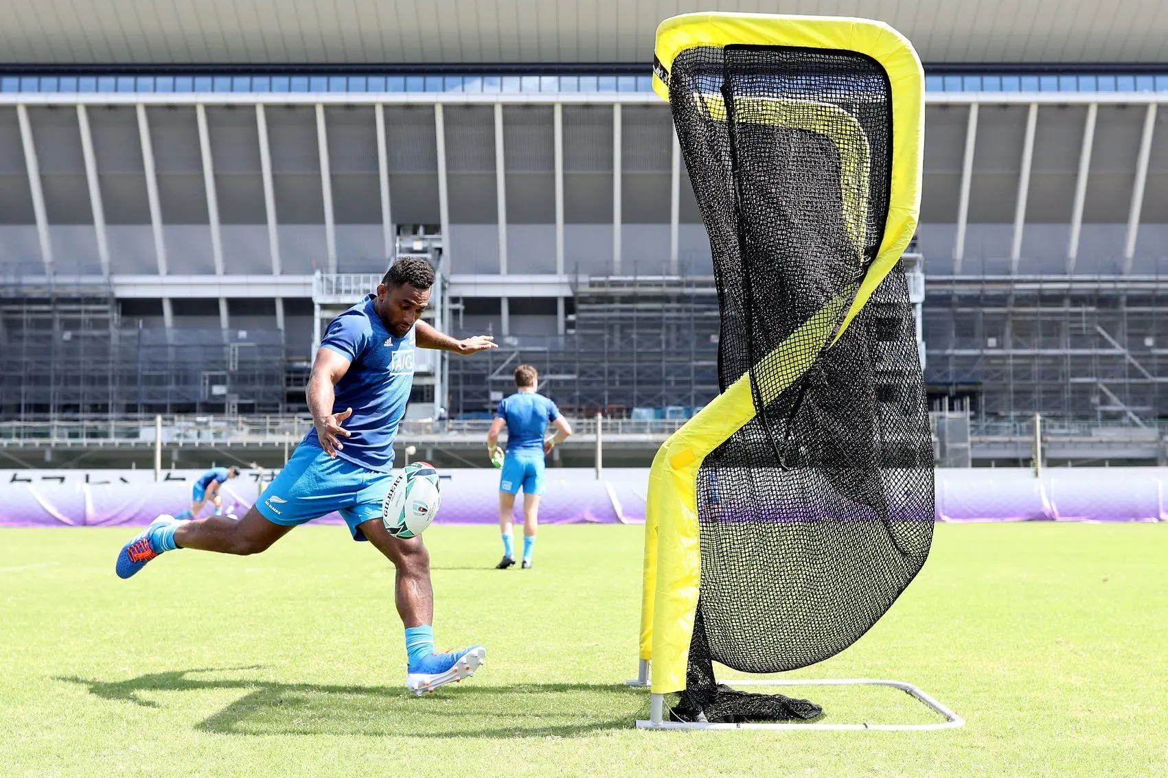 Sevu Reece in training in Japan for the Rugby World Cup quarterfinal. Photo: World Rugby