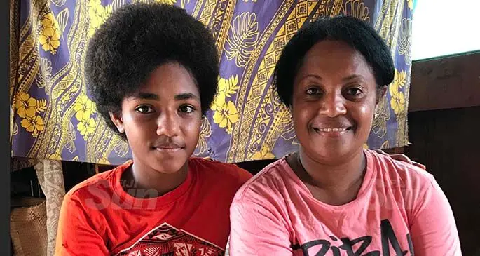 Nomai Dicagi (right) with her daughter Sulueti Vakaraucagi inside their house at Nandave Settlement in Macuata Province on January 14, 2021. Photo: Shratika Naidu