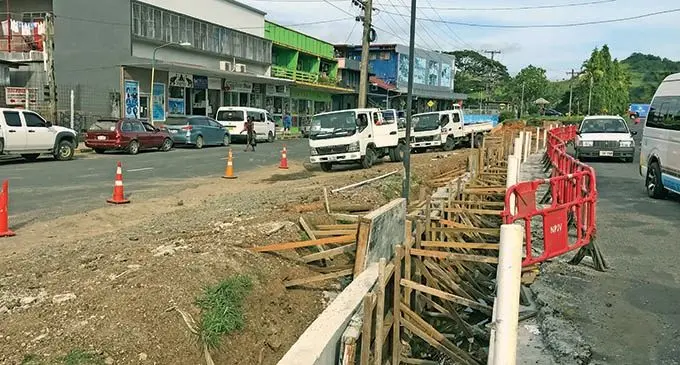 Project works underway in Sigatoka Town. Photo: Waisea Nasokia
