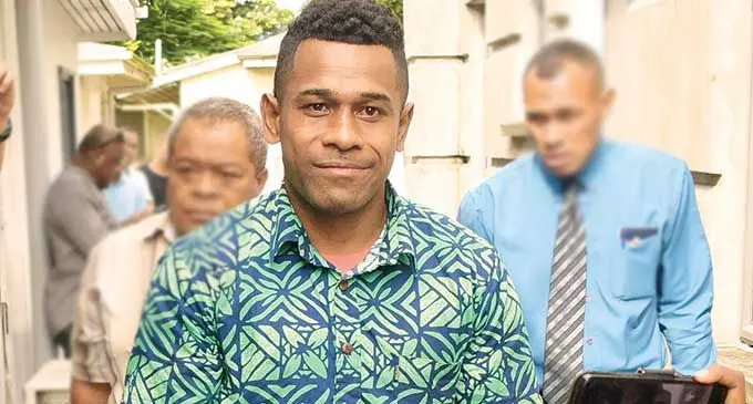 Murder accused Tevita Kapawale, 29, outside the Suva Court house on April 7, 2022. Photo: Ronald Kumar