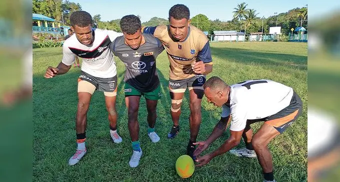 The Ratu Filise rugby sevens team during their training session at the school grounds on January 13, 2025. Photos: Ratu Filise