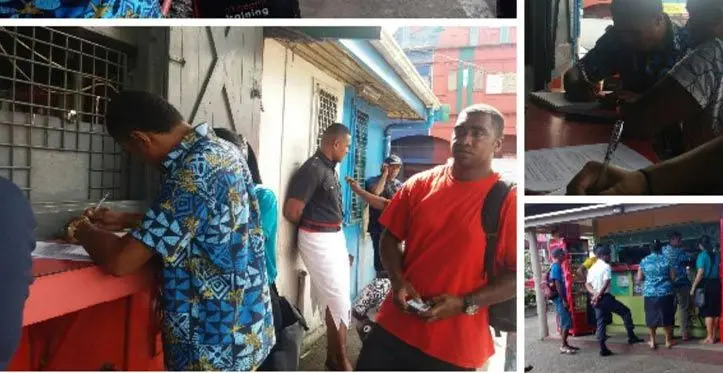 A joint operation between the Ministry of Health, Fiji Police Forceand the Suva City Council in Suva.