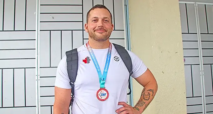 Canadian weightlifter Andrew Pretty in Suva on September 20, 2024. Photo: Ioane Asioli