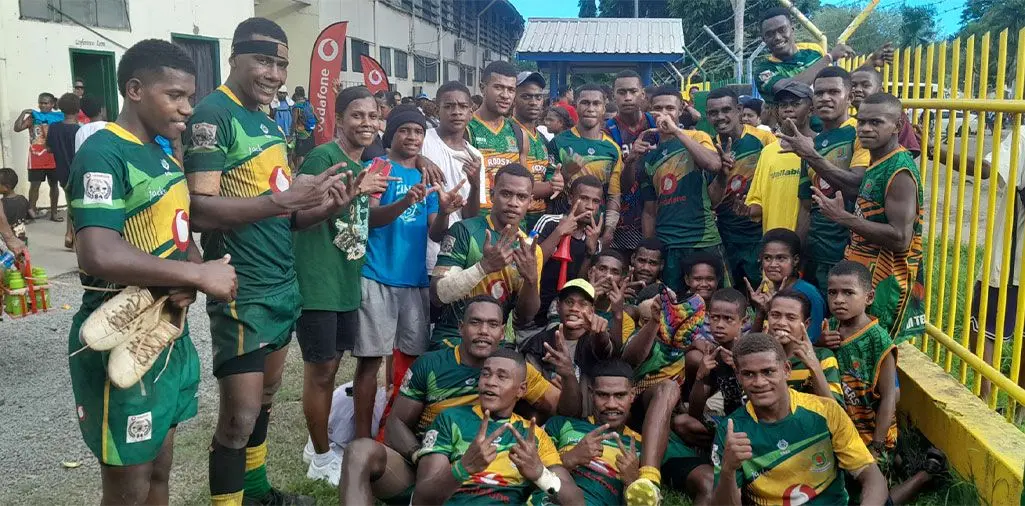  Ra High School Under-19 league players with supporters at Prince Charles Park, Nadi, on April 13, 2024. Photo: Waisea Nasokia