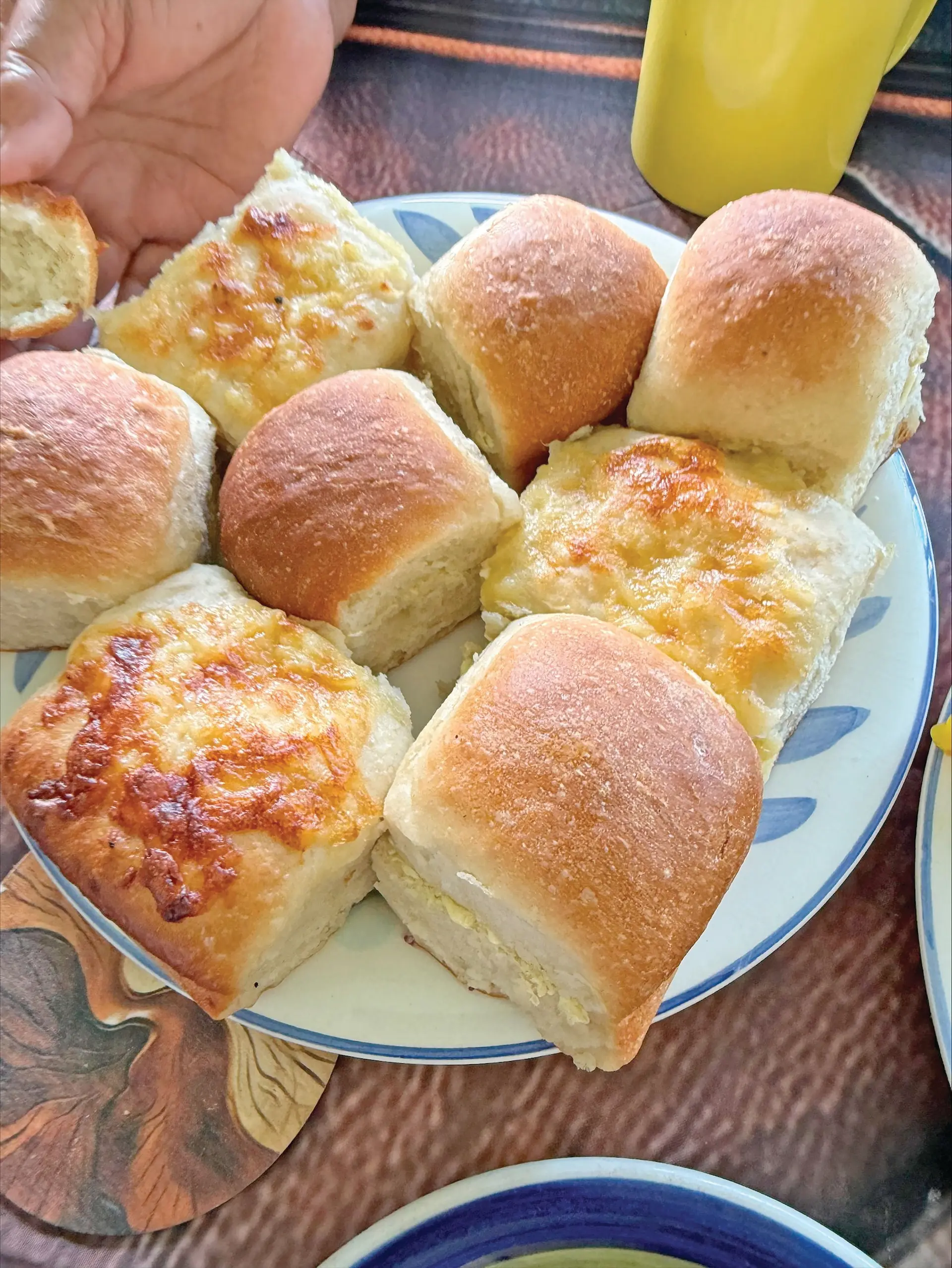  Plain and cheese buns baked by Nemani that he sells at his  home in Tubou.