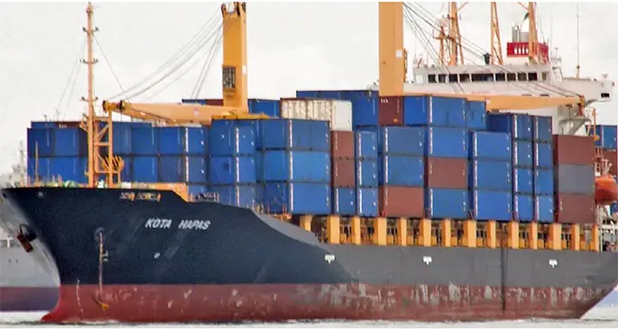 Kota Hapas is one of the cargo vessel going to the Pacific region under the Transam Shipping Line.