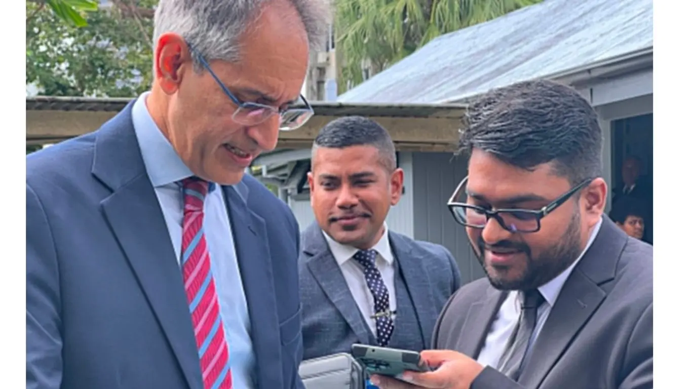  Senior lawyer, Richard Naidu and co-counsel, Asish Nand and FICAC Manager Legal Joseph Work