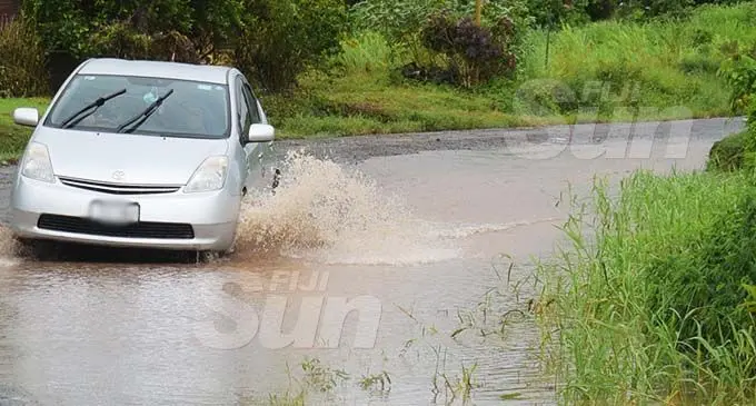 Continuous rain has resulted in flash flooding on many parts Koronivia Road in Nausori on December 27, 2019. Photo: Ronald Kumar.