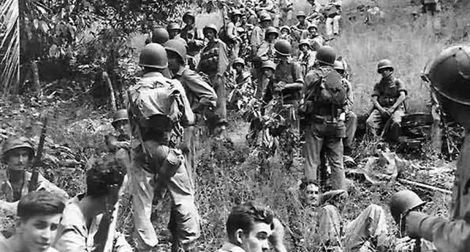 Marines rest in  the field on  Guadalcanal.  Photo: WikiCommons/RNZI