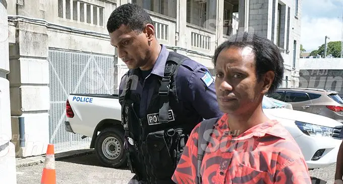 Simione Tugi escorted to the Court House Holding cell on February 12, 2020. Photo: Ronald Kumar