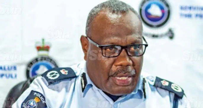 Acting Police Commissioner Rusiate Tudravu during the press conference at Totogo Police Station in Suva on May 14, 2021. Photo: Leon Lord