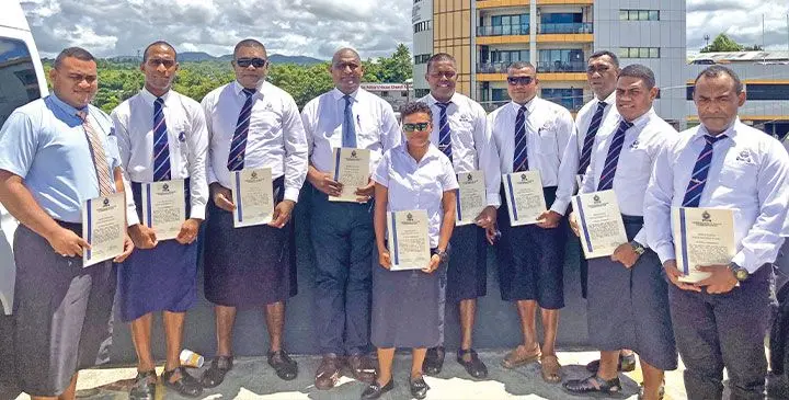 Certificate awarded to the officers.
