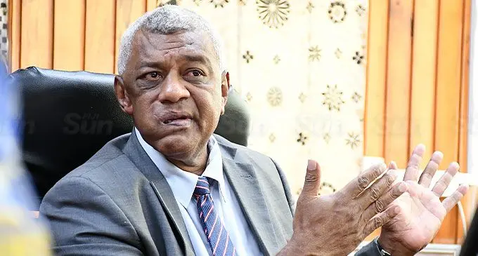 Minister for Home Affairs Pio Tikoduadua at his office at Government Buildings on June 13,2024. Photo: Ronald Kumar