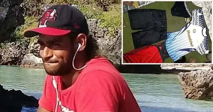 Eliki Yaco. inset: The clothes that villagers claim Eliki Yaco was wearing when last seen.
