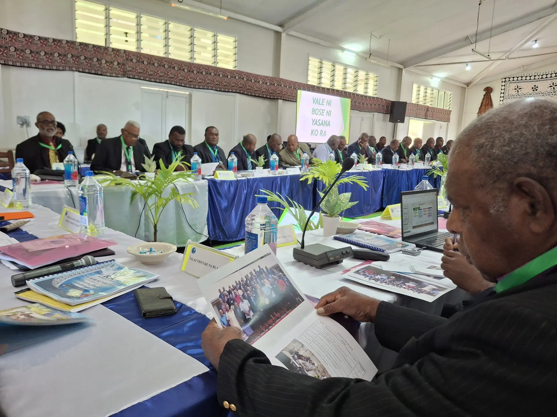 Members of the Ra provincial council convene Day 1 of the Bose ni Yasana o Ra in Nanukuloa village.