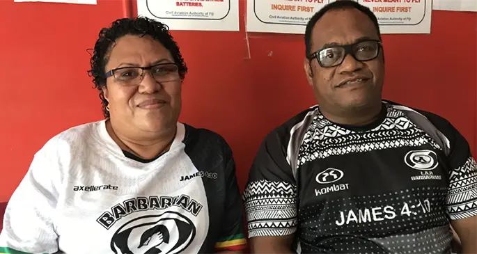 Sireli Maqala’s parents Sisa and Rosa Ramuadrau in Labasa on July 29, 2021. Photo: Laisa Lui