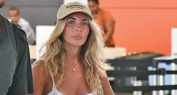 Controversial British adult content creator Tia Billinger aka Bonnie Blue, spotted on November 19, 2024, at the Nadi International Airport, leaving Fiji. Photo: Waisea Nasokia