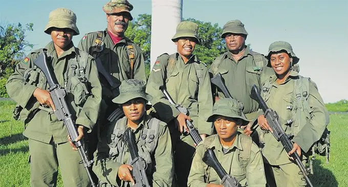 Members of the draft personnel who took part in the battle efficiency test from Blackrock camp to NASA CAAF compound. Photos: Republic of Fiji Military Forces