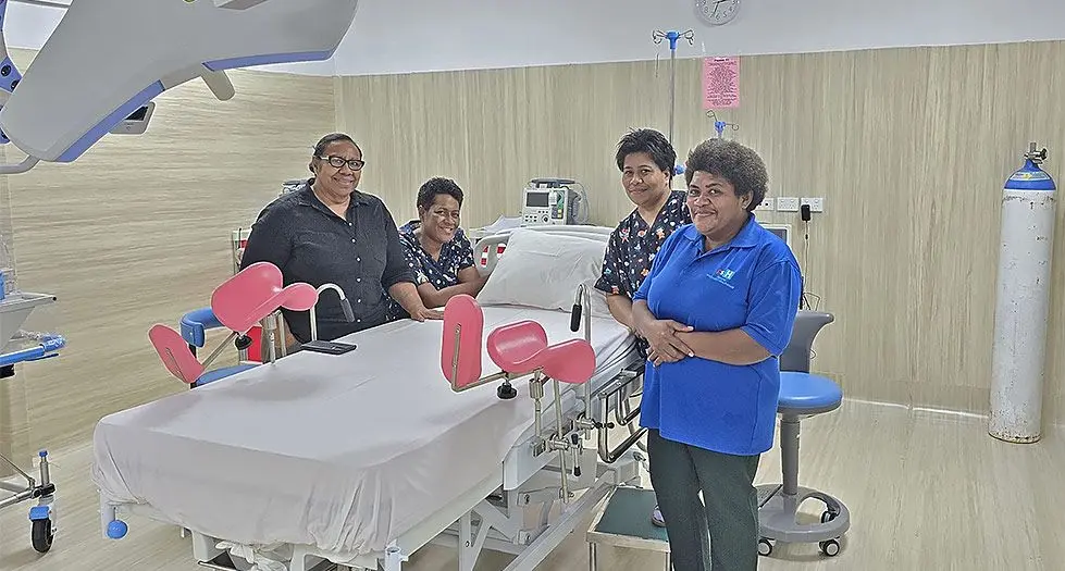 Dr Tui Taoi and her team at the birthing facility at PSH Nadi.  