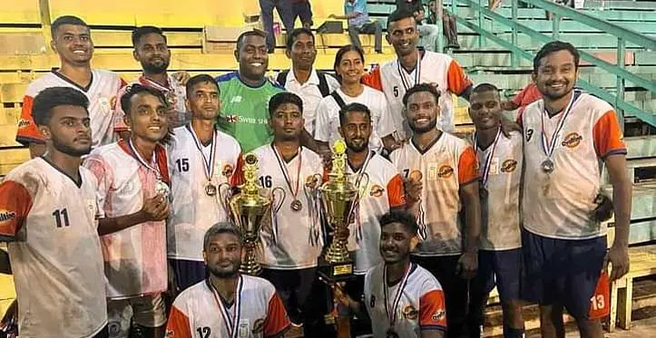 The Motibhai sponsored FTU Suva football team with their spoils after upsetting Labasa 1-0 at Subrail Park last Thursday evening.