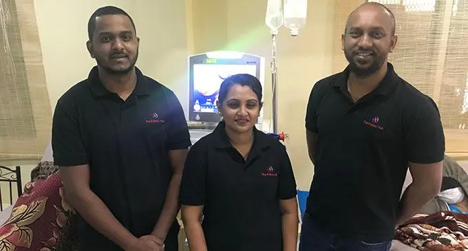 From left: Vishant Kumar, Sarita Goundar and Dr Amrish Krishnan.  Photo: Inoke Rabonu