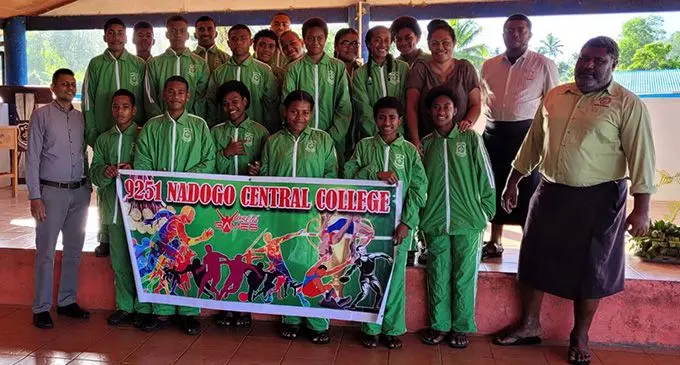 Nadogo Central College athletes and teachers in Labasa on August 10, 2022. Photo: Supplied
