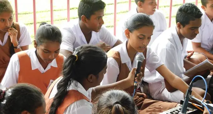 DAV College students celebrating Bodh Diwas together with their teachers. Photos: Sandeep Lal (DAV College Teacher