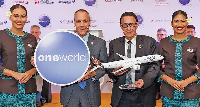 Andre Viljoen, Fiji Airways Managing Director and Chief Executive Officer (third from left) said he was extremely proud to announce their full membership in the award-winning oneworld alliance, marking a significant step in Fiji Airways commitment to provide unparalleled service and connectivity.